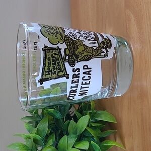 LIBBEY Vintage "Curlers Nitecap" Novelty Curling Theme 15oz Jigger Glass
